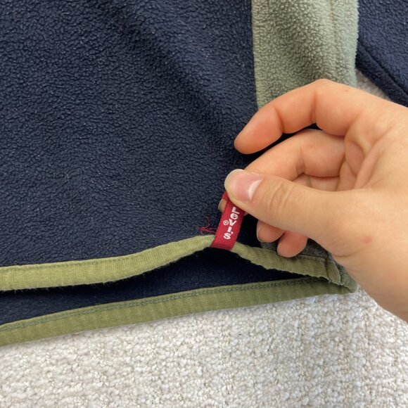 Levi's Polar Fleece Forest Green Jacket Adventure Kid’s Pullover Youth Boys Sz 6 - Picture 6 of 15